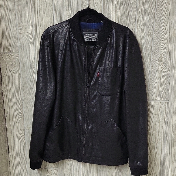 Levi Strauss & Co. Faux Leather Full Zip Jacket Mens Size Large - Picture 1 of 11